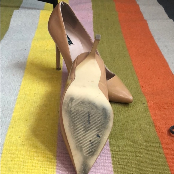 Nude Pointed Toe Pumps - Picture 2 of 4